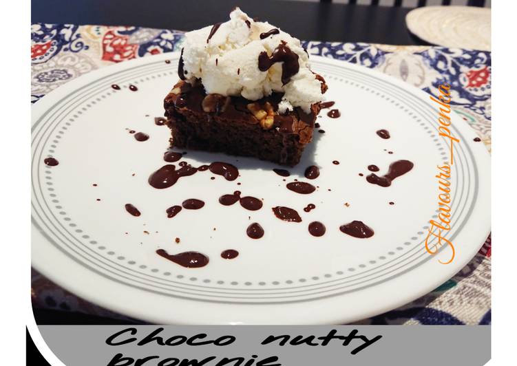 Steps to Prepare Quick Choco nutty brownie