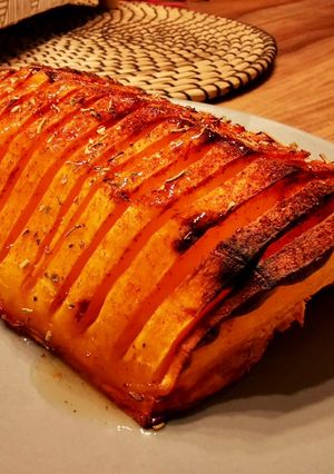 Une photo de Courge Hasselback au sirop d’érable