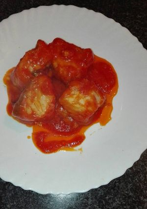 Una foto de Bacalao con tomate casero