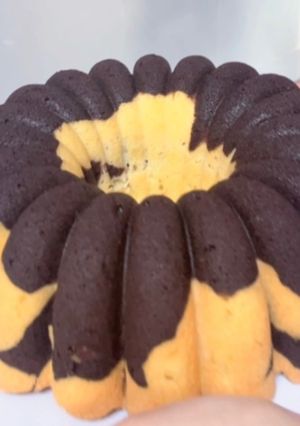 Foto resep Marble Cake isi Keju (Dengan teknik jadul)