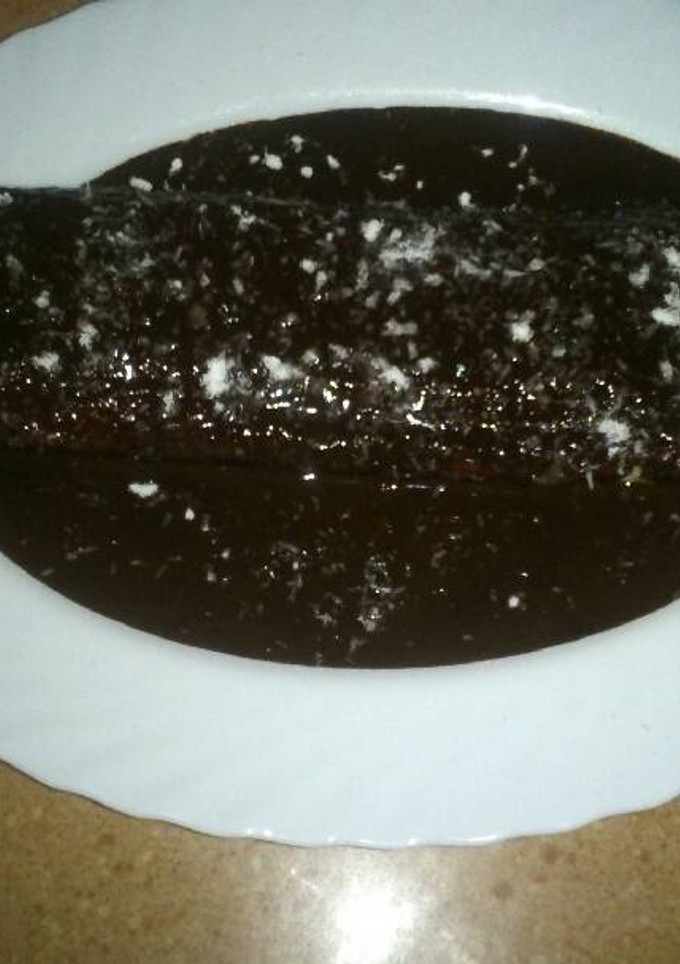 Una foto de Brazo de hojaldre de chocolate