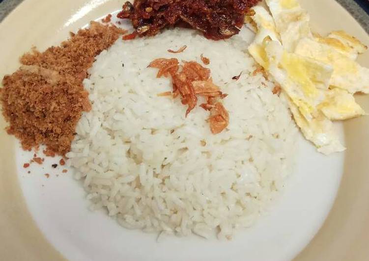 Nasi uduk rice cooker sederhana tp gurihhhhh