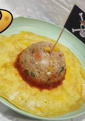 Foto resep Omuraisu anime style Pirate Straw Hat One Piece Inspired