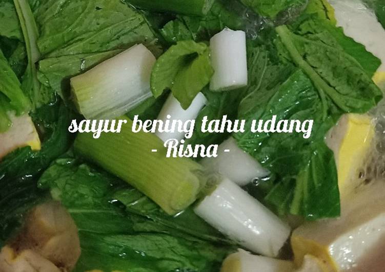 Resep Sayur Bening Tahu Udang yang Lezat Sekali