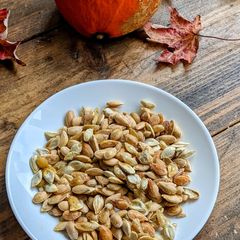 A picture of Oven Baked Pumpkin Seeds.
