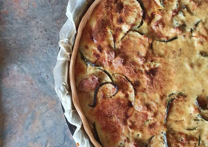 Recette Délicieux Quiche thon courgettes