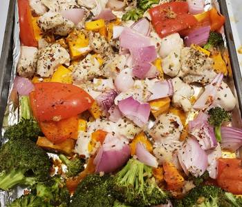 Ultimate, Prepare 1 pan chicken with sweet potatoes  veggies Delicious and Healthy