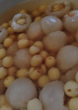 Hình của món Trà long vải.