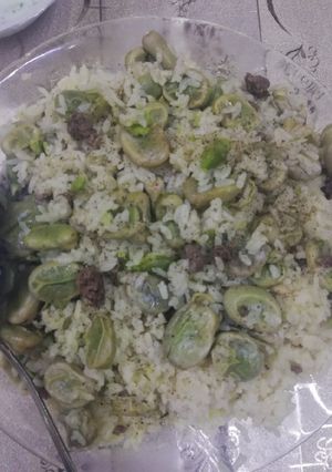 صورة لوصفة رز بالفول 🍚⁦❤️⁩