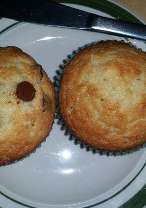 A picture of Banana muffins with coconut oil.