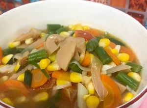 Foto resep Capcai kuah dengan sosis fill cheeze (no cabai)