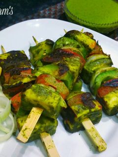 পনির হারিয়ালি টিক্কা (PANEER HARIYALI TIKKA RECIPE IN BENGALI) রেসিপির প্রধান ছবি