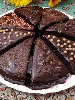 عکسی از دستور کیک خیس با گاناش