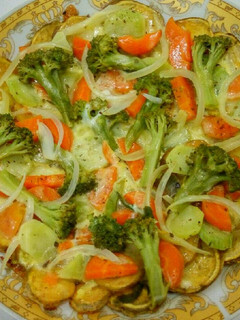 Foto resep Pizza Ubi Jalar dan Sayuran (Sweet Potato & Vegetables Pizza)