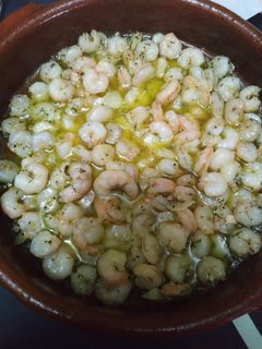 Una foto de Gambas al ajillo