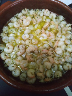 Una foto de Gambas al ajillo