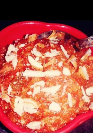 A picture of Gazar Ka halwa.