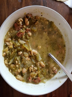A picture of Chicken Chile Verde Soup.