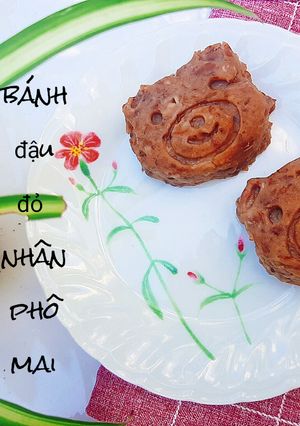 Hình của món Bánh đậu đỏ nhân phô mai.