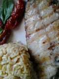 Rueda de corvina a la pimienta