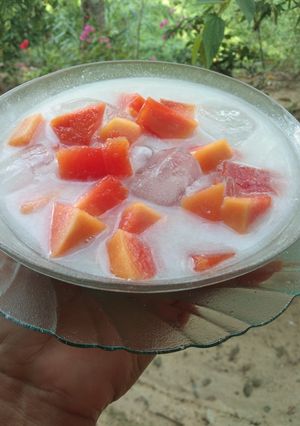 Foto resep Es Santan Pepaya (Kalikih Santan)