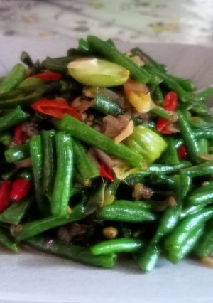 Foto resep Tumis Kacang Panjang Petai Pedas
