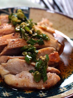 A picture of Sake Steamed Chicken With Lemon Sauce.