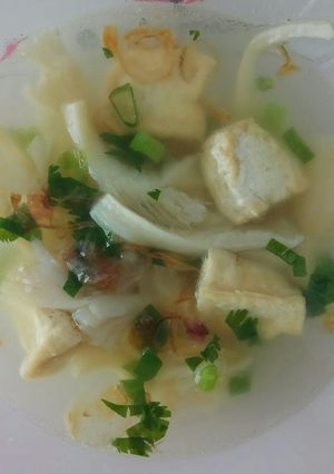Foto resep Sup jamur tahu