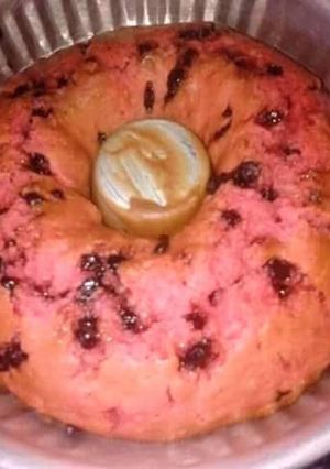 Una foto de Torta redonda de color rosa