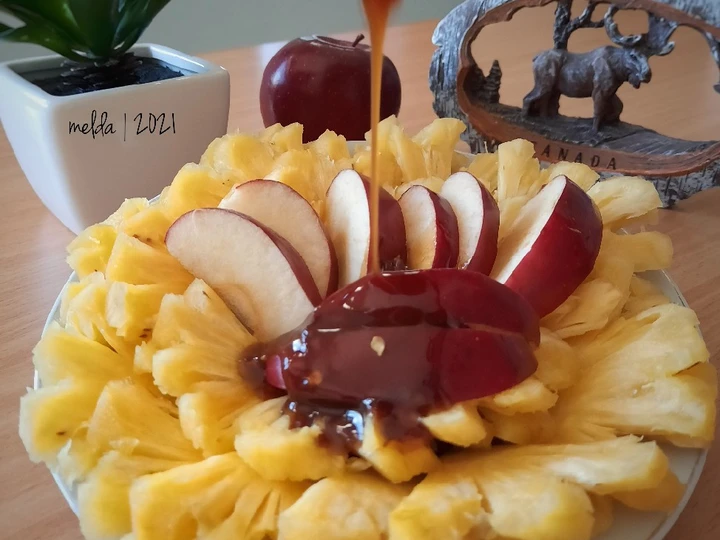 Cara Mudah Membikin Resep Rujak Manis Nanas Apel yang Bikin Ngiler Anti Ribet, Mantap