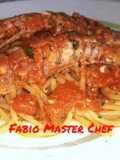 Spaghetti con Cicale di Mare sfumati al Cognac e Pomodorini