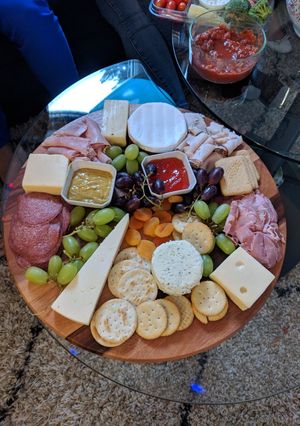 A picture of Cheese platter.