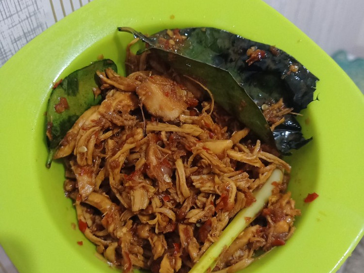 Cara Memasak Ayam suwir pedas manis Ekonomis