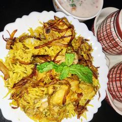 Chicken biriyani A picture of Chicken biriyani.