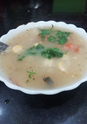 A picture of Instant Mixed Veg Soup.