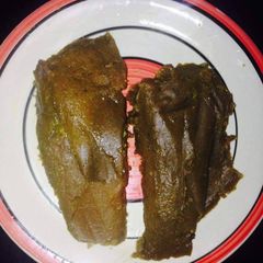 A picture of Ekpogede(dry ripe plantain).