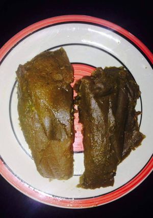 A picture of Ekpogede(dry ripe plantain).