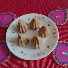 A picture of Sattu, dry fruit and jaggery Modak.