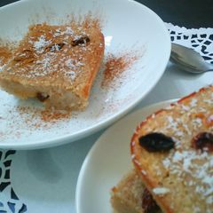 A picture of Rice pudding with leftover rice.