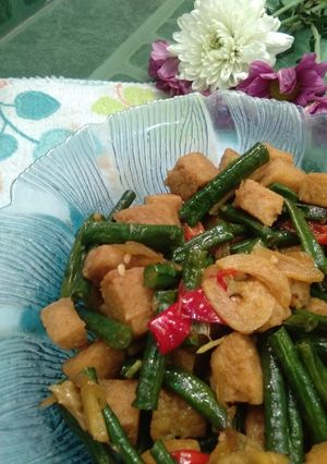 Foto resep Oseng Tempe Gembus dan Kacang Panjang