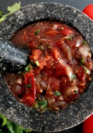 Una foto de Salsa asada