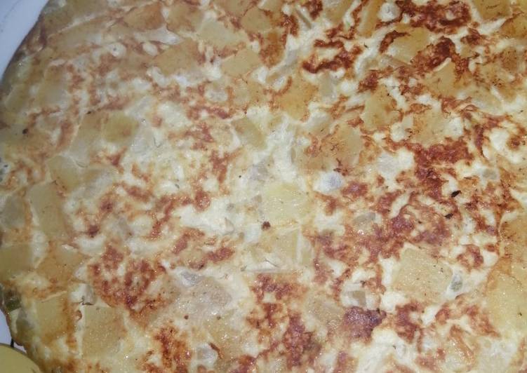 Tortilla ligera de patatas y calçots