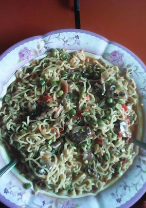 A picture of Indomie With spicies.