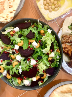 A picture of Beets and Gorgonzola Salad.