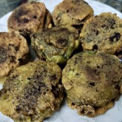 Leftover palak paneer kofta cutlets A picture of Leftover palak paneer kofta cutlets.