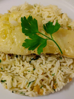 Una foto de Arroz con bacalao