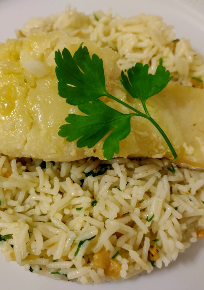 Una foto de Arroz con bacalao