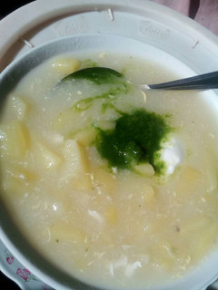 Una foto de Sopa verde