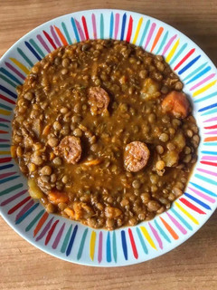 Una foto de Lentejas con chorizo