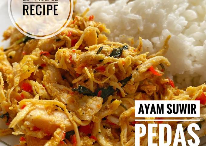 Ayam suwir pedaaas wangi kemangi